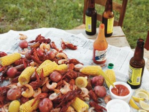 Low-Country Boil. Around the Southern Table Cookbook by Rebecca Lang