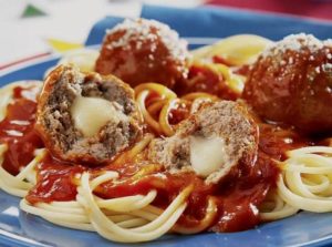 cheesy-stuffed-meatballs-and-spaghetti